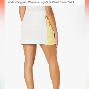 Adidas White Skirt with Yellow Accents